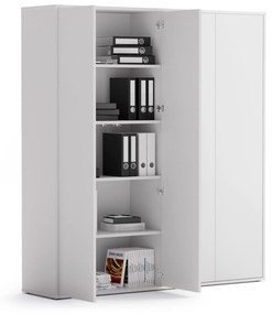 Skriňa vysoká s dverami BLOCK White