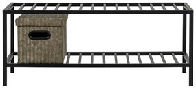 Čierny kovový stojan na topánky Vita – House Nordic