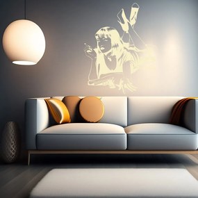 Veselá Stena Samolepka Pulp Fiction Farba: béžová, Veľkosť: 100 x 125 cm