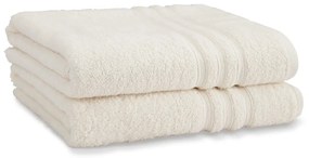 Krémové froté bavlnené osušky v súprave 2 ks 90x140 cm Zero Twist – Catherine Lansfield