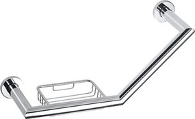 Bemeta Design OMEGA: Madlo, uhlové 135°, s mydelničkou, lesk - 104307631