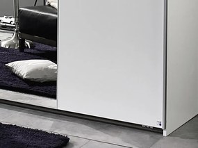 Šatníková skriňa Prenzlau, 218 cm, biela / sivý betón