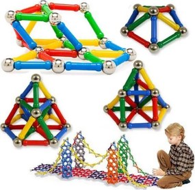 Zaparkorun Kreatívna magnetická stavebnica - súprava 157 dielov