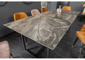 Jedálenský stôl 40668 200 x 100cm Marble Look Taupe Ceramik  - Komfort-nábytok