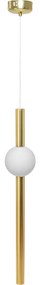 Toolight - LED stropná lampa závesná 60cm 12W APP475-CP, zlatá-biela, OSW-00607