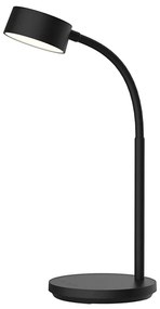 SOLIGHT LED stolná lampička, 4,5 W, 300lm, 3CCT, čierna, podstavec