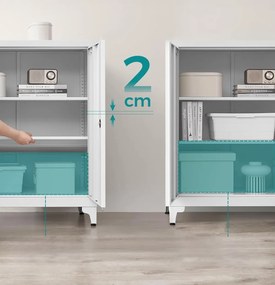 Kancelářská komoda Pasty šedá