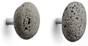 Háčiky Stone, set 2 ks – sivé