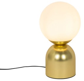 Hotelová elegantná stolná lampa zlatá s opálovým sklom - Pallon Trend