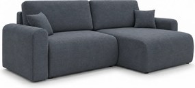 Rozkladacia obojstranná sedacia súprava do L NORDEN PAROS 250x140 cm, tmavosivá