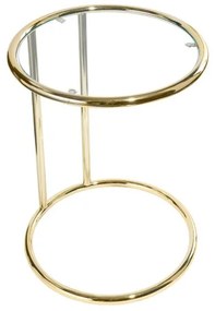 Art Deko príručný stolík zlatý 40 cm