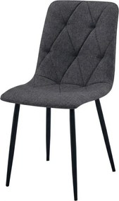 Sivá stolička LIBRA STONE GREY s čiernymi nohami