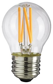 LED žiarovka - E27 - G45 - 6W - 510Lm - filament - teplá biela