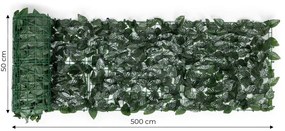 Umelý živý plot 500x50 cm - brečtanovo zelená