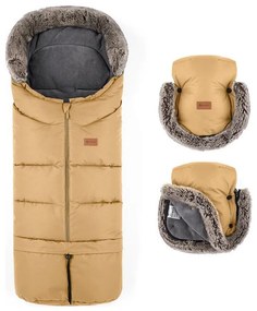 Petite&Mars Set zimný Arctic 4v1 Furry Elegant Caramel