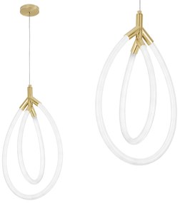 Toolight Toolight, LED závesné osvetlenie, 43W, G017-CP, zlatá-biela, OSW-06365