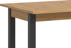Rozkladací jedálenský stôl Seattle 150x90 cm, dub artisan/antracit