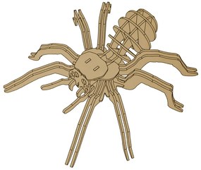 Lean Drevené 3D puzzle - Pavúk 31 prvkov