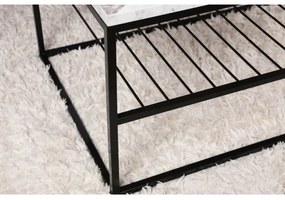 Konferenčný stolík ASUDE 43x95 cm čierna/biela