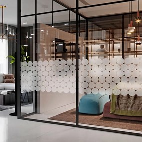 Samolepky na okno 50 ks 10x10 cm Clackout Circle – Ambiance