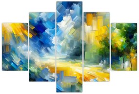 Obraz - Abstraktný slnečný deň (150x105 cm)