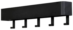 Čierny kovový nástenný vešiak s poličkou 52 cm Dax Play – Spinder Design