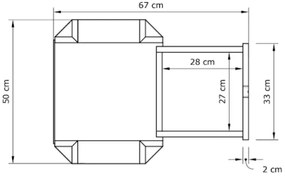 Noční stolek LOFT 03 se zásuvkou z masivu