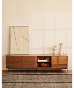 TV stolík v dekore orecha v prírodnej farbe 195x55 cm Vedrana – Kave Home