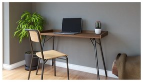 Pracovný stôl s doskou v dekore orechového dreva 52x115 cm Rayburn – Woodman