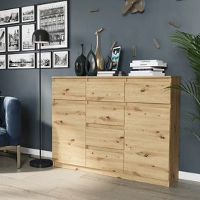 Dizajnová komoda S-62D s čistými líniami - rôzne farebné prevedenia sonoma