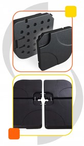 Štvordielny stojan na slnečník 50 x 50 x 7,5 cm