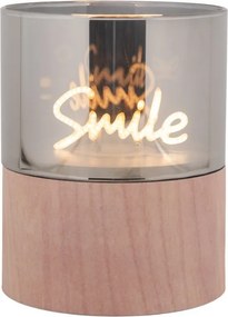 Hnedá sviečka Smile Led Candle - Ø 8*10 cm / 3*AAA