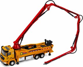 LEAN Toys Nákladné auto s čerpadlom na betón, svetlá, zvuky, voda, mierka 1:40