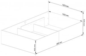 Posteľ s roštom 120x200 cm, sonoma