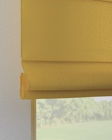 Rímska roleta Verona farba produktu žltá látka polopriehľadný, zapletaná, ľanová
