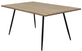 Autronic BONTEC Záhradný stôl, kov, polywood, hnedá, AZ-F1407 NAT Farba: Hnedá