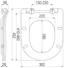 Sapho - Záchodová doska SoftClose EDITA biela