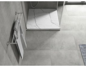 Mexen Hugo, štvorcová sprchová vanička SMC 90 x 90 cm, biely kameň, 42759090