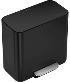 Simplehuman Mini pedálový odpadkový kôš na triedený odpad 15 l, čierna mat