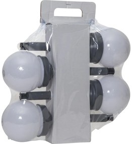 Súprava 4 vonkajších solárnych svetiel Star Trading Globus, výška 27 cm