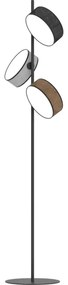 Stojacia lampa DRUMZ 3xE14/10W/230V čierna/hnedá/šedá