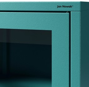 Vitrína ANGELO, 800 x 1850 x 450 mm, Modern: morská modrá