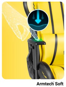 Herné kreslo Diablo X-One 2.0 Normal Size, Electric Yellow/ žlté