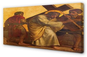 Obraz na plátne Jesus cross ľudia 125x50 cm