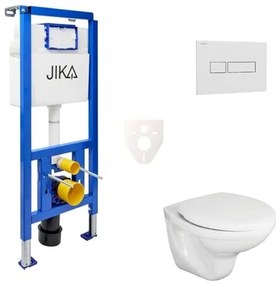 Cenovo zvýhodnený závesný WC set Jika do ľahkých stien / predstenová montáž + WC Fayans Neo SIKOJSJ1, 1 ks