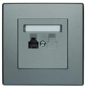 GPT-1L Jedna telefónna zásuvka RJ11 inox