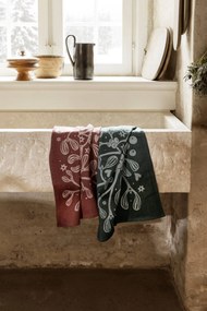 Ferm Living Utierka z organickej bavlny Mistletoe Dark Green