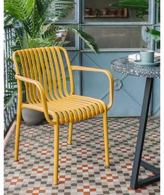 Horčicovožltá záhradná stolička Kave Home Isabellini