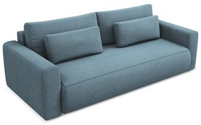 Svetlomodrá rozkladacia/s úložným priestorom pohovka 238 cm Kapua – Makamii