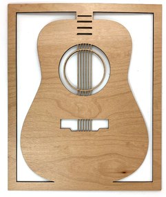 Veselá Stena Drevená nástenná dekorácia Klasická gitara